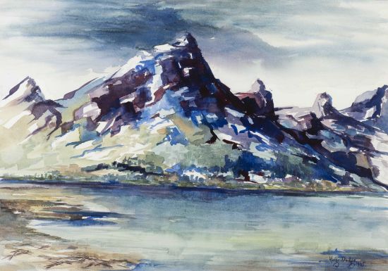 Picture of Mountain in blue