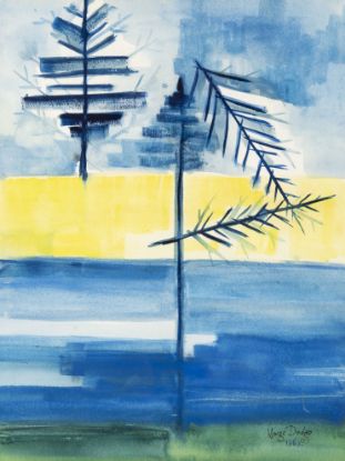 Picture of Trees thesis series: blue tree falling