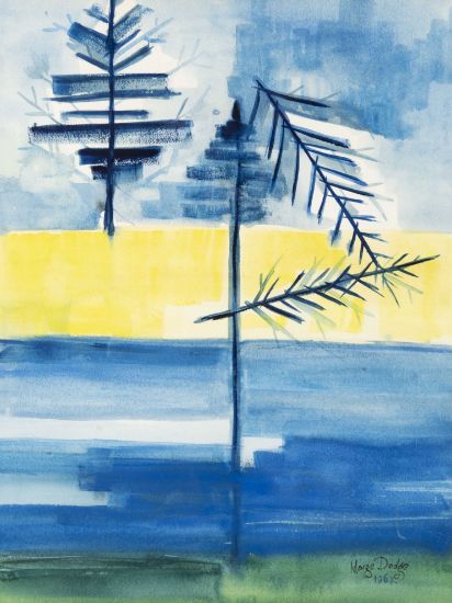 Picture of Trees thesis series: blue tree falling